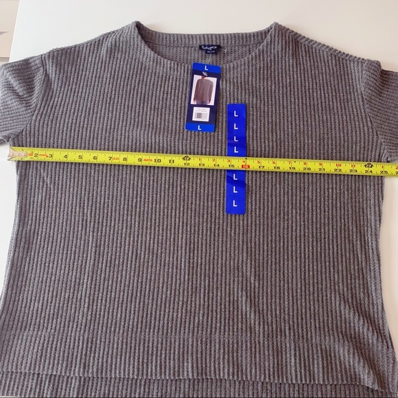 Splendid waffle knit thermal long sleeve shirt gray size large - Picture 8 of 8